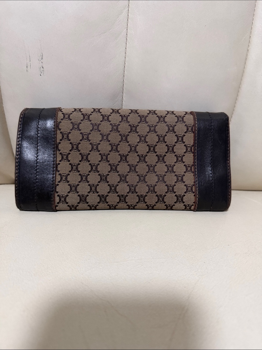 Celine Brown Monogram Continental Clutch Wallet with Black Trim - Picture 4 of 16